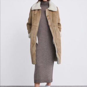 Zara faux shade biker coat✨